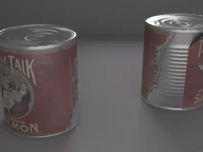 Tin Can Low-poly 3D model