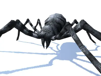 Low-Poly Spider Rigged Animated 3d model Low-poly 3D model