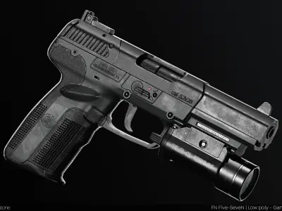 Tactical FN Five Seven - PBR Game Ready Low-poly 3D model