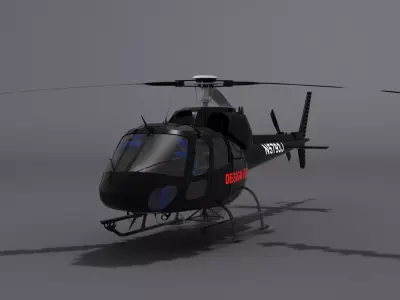 Aerospatiale AS355 Ecureuil Wip  Low-poly 3D model