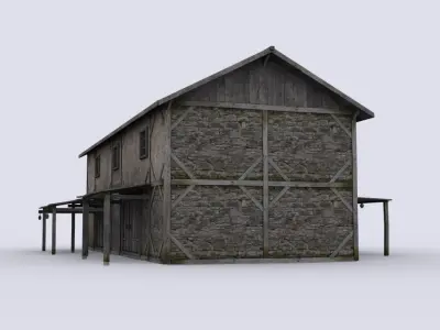 big house Low-poly 3D model