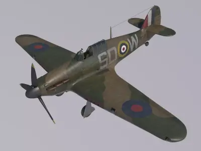 Hawker Hurricane MkI 3D model