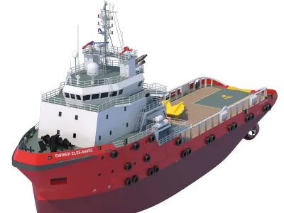 70 m AHTS Anchor Handling Tug Supply 3D model