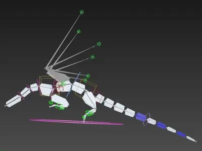 The constellation of the dragon 3D model Low-poly 3D model