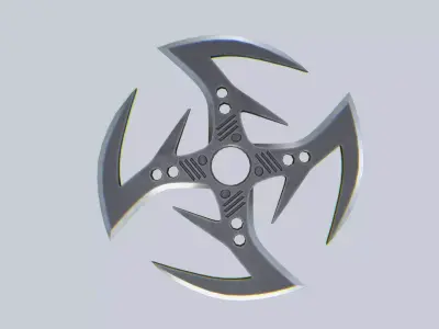 Shuriken Low-poly 3D model