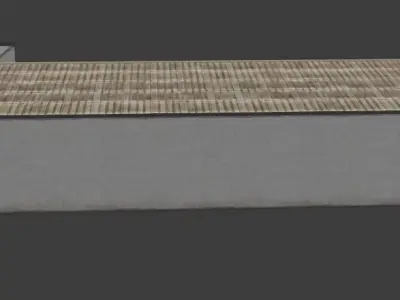 Large commercial warehouse Low-poly 3D model