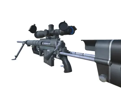 37-Cheytac M200-gun model 3d game ready model Low-poly 3D model Low-poly 3D model