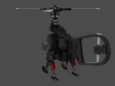 Copter Drone Low-poly 3D model