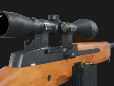 Ruger Mini-14 Ranch Rifle - Game Asset Free low-poly 3D model