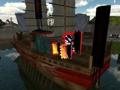 old korea battle ship panoksun korea name Low-poly 3D model