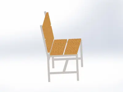 Bench wooden 3D model shop