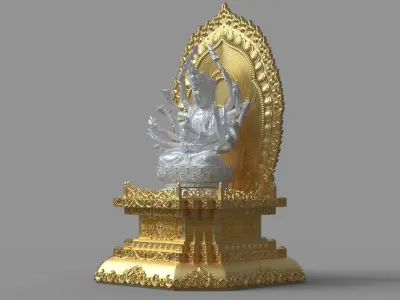 Bodhisattva Thousand-armed 3D model