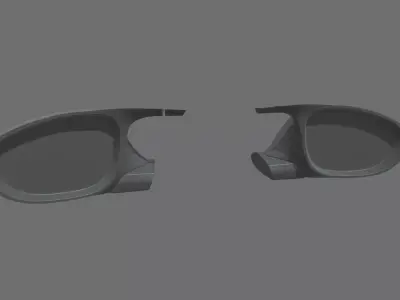 Car Mirror 08 Low-poly 3D model