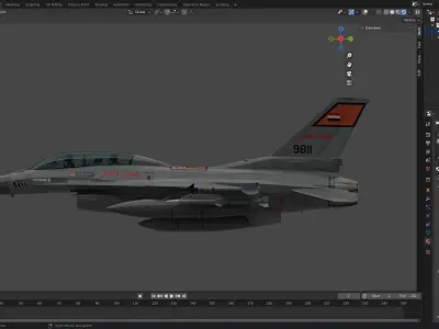 F-16D Egyptian Airforce 3D model