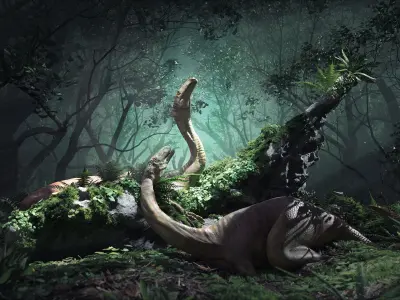 Gallimim - Gallimimus - Textured 3d Model Low-poly 3D model