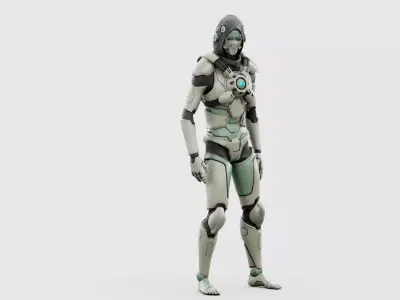 CYBORGTOPIA B-12  Rigged for Unreal Engine - Unity - MIXAMO  3D model