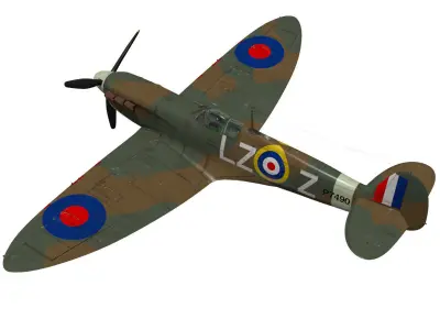 Supermarine Spitfire Mk-IIa 3D model