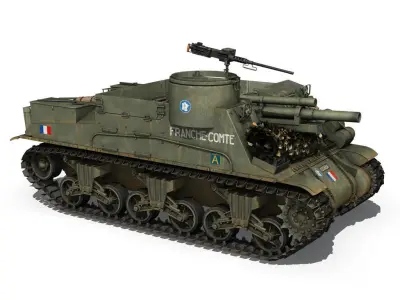 M7 Priest - Franche-Comte 3D model