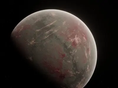 Planet Space Ready to game Low-poly 3D model 3