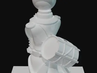 Rook stylized military uniform XVII-XVIII 3D model