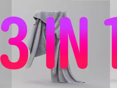 Clothing FBX 3 in 1set 6 Low-poly 3D model