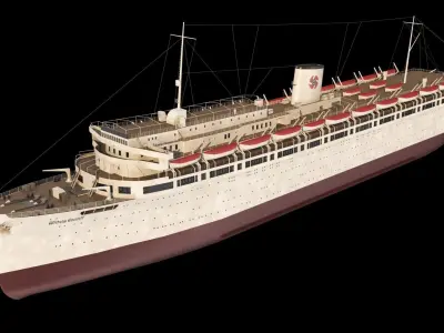 Wilhelm Gustloff Low-poly 3D model