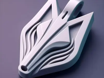 Wolf Head Pendant 3D model