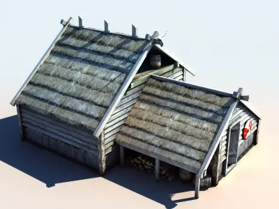 Viking House 2 Low-poly 3D model