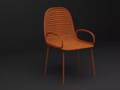 3D modern chair Free low-poly 3D model