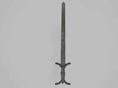Ancient Celtic Sword Free low-poly 3D model