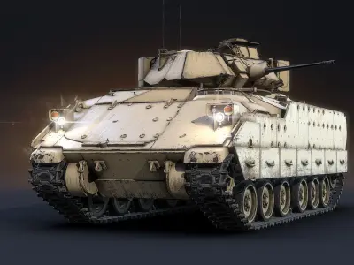 M2A2 Bradley Low-poly 3D model
