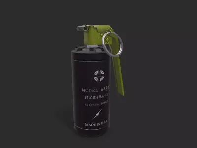 Flashbang Grenade Low-poly PBR Free low-poly 3D model