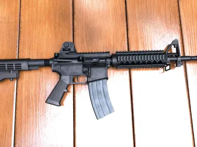 M4A1 rifle Low-poly 3D model