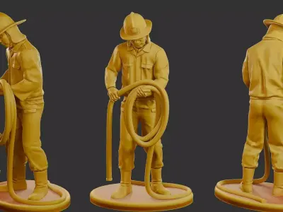 Czechoslovakian firefighter 90s 016 3D print model