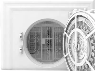 Detailed Bank Safe Low-poly 3D model