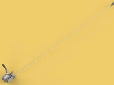 HAND LEVER CRANK WINCHES HOIST WIRE ROPE SLING CABLE LIFT CRANE 3D model