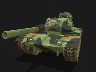 Tank M60 Patton Low-poly 3D model