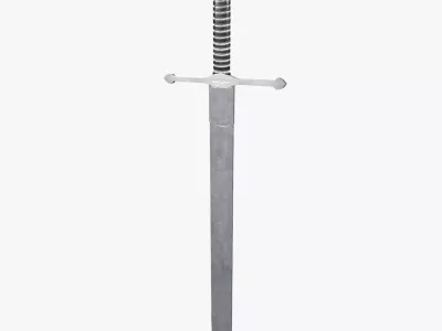 Medieval sword 3D model 14
