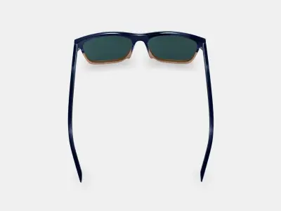 Fletcher Low Bridge Fit Sunglasses in Antique Shale Fade 3D model