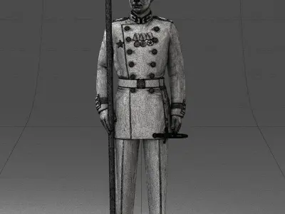 000112 Soviet Naval Officer in Parade Dress 0116 3dp 3D print model