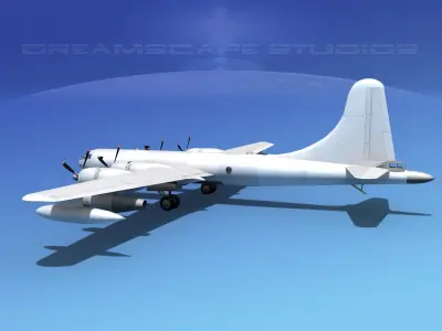 Boeing KB-50 Tanker Bare Metal 3D model