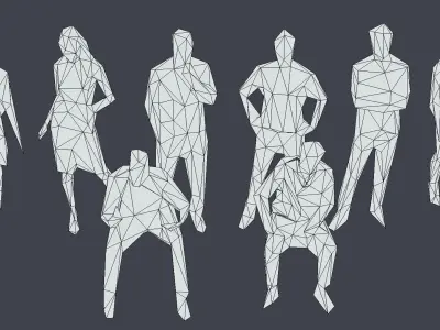 Free Pack - Lowpoly People Free low-poly 3D model