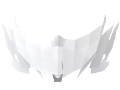 RX-0 Unicorn Gundam Destroy Mode Gunpla Face Mask Pepakura Files 3D print model