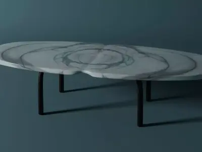 Table marble with legs Free 3D model