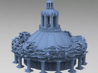 Palace Baroque Fantasy Palace Tower 5 3D model