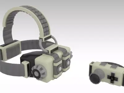 Old PC with VR  3D model