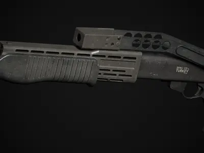 Spas-12 Shotgun 3D Model Low-poly 3D model