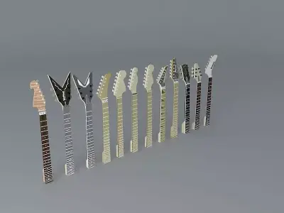 Guitar necks Free 3D model