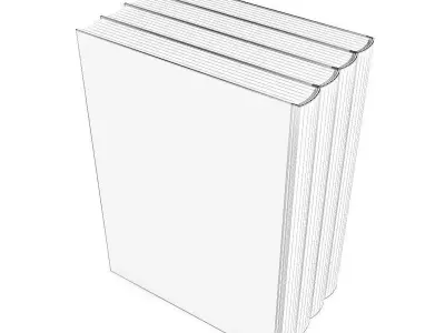 Books Set stack of 3D model