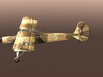 Fieseler Fi-156 Low-poly 3D model